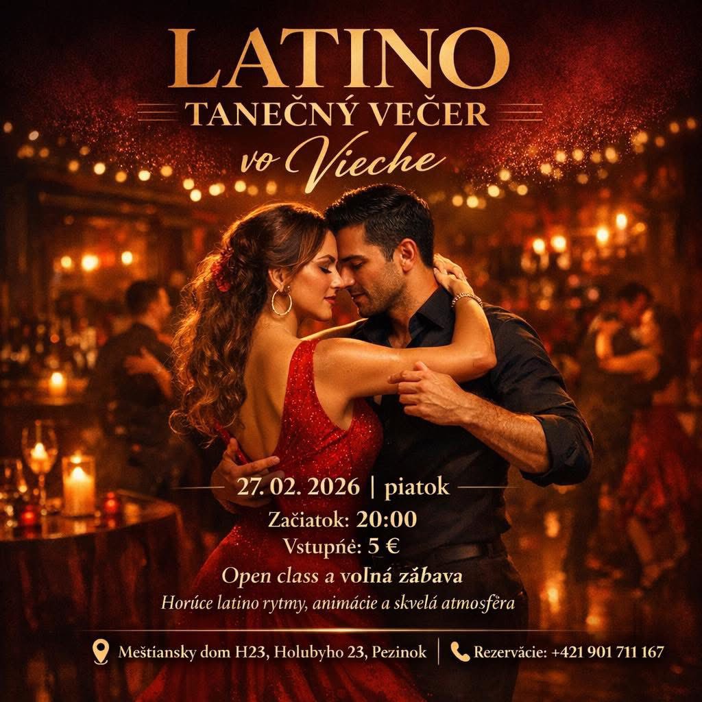 LATINO TANEČNÝ VEČER VO VIECHE – plagát